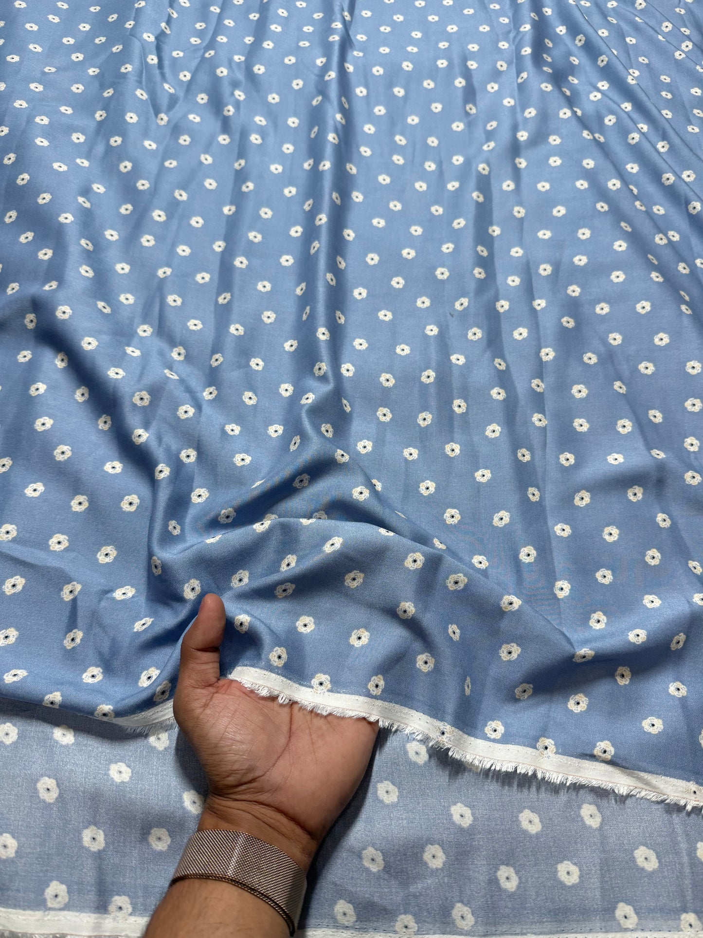 Buy Premium Viscose Rayon Baby Daisy Printed Fabric