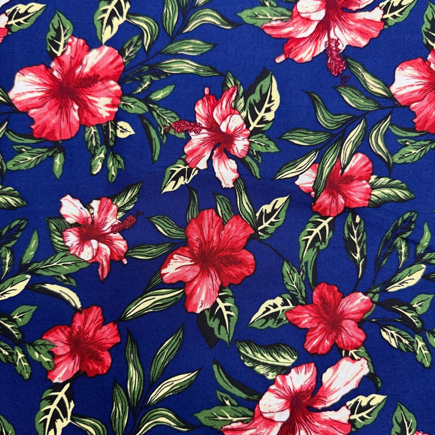Buy Premium Rayon Hibiscus Printed Fabric