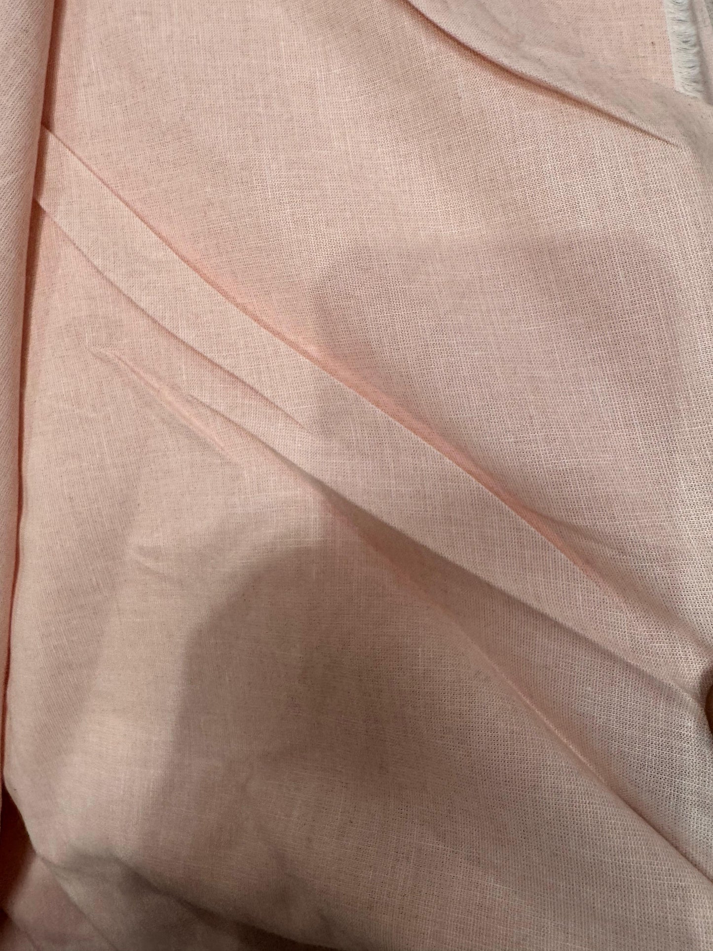 Buy Cotton Chambray Solid Baby Pink Fabric