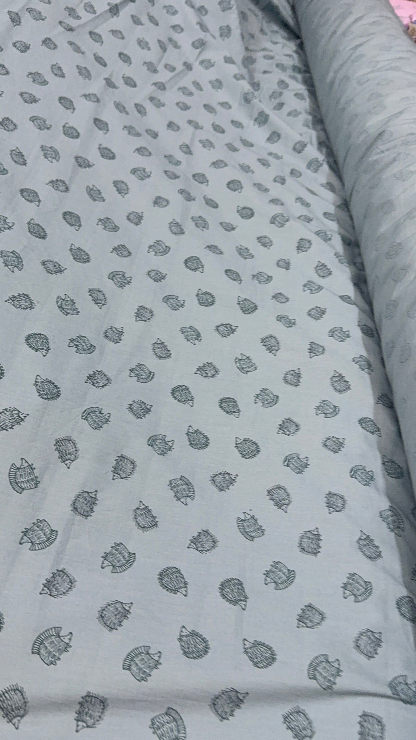 Buy Cotton Poplin Kid Porcupine Printed Fabric