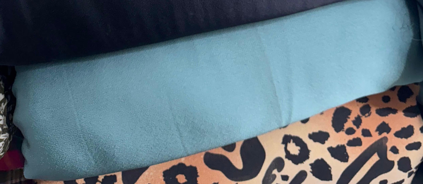 Buy Italian Silk Solid Teal Blue