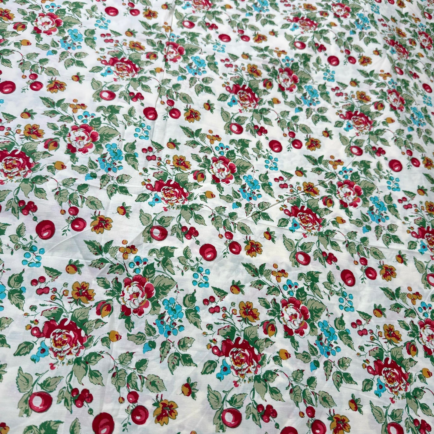 Buy Poplin Cherry Blossom Printed Fabric