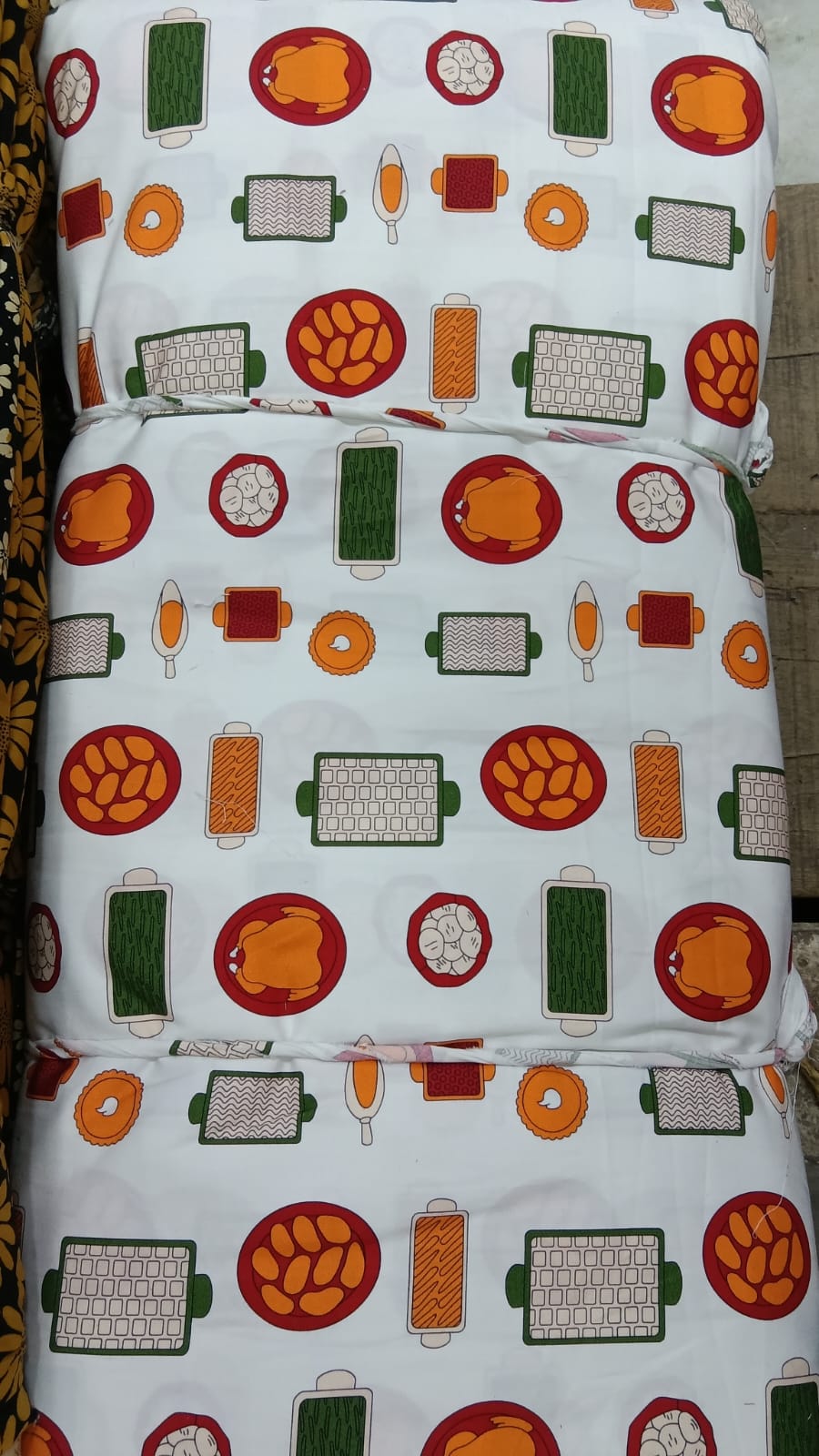 Buy Cotton Poplin Kitchen Cute Trays Printed FABRIC