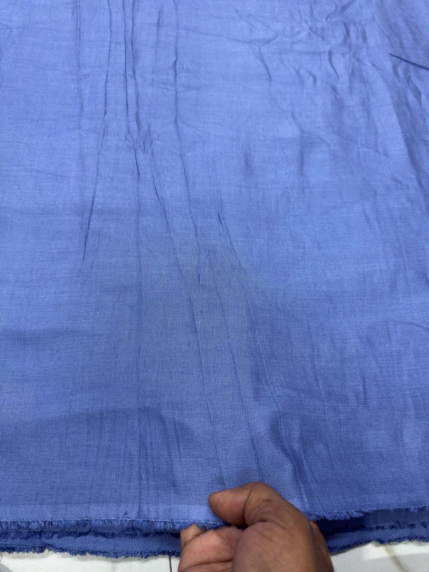 Buy Cotton Linen Abstract Azure Blue Fabric