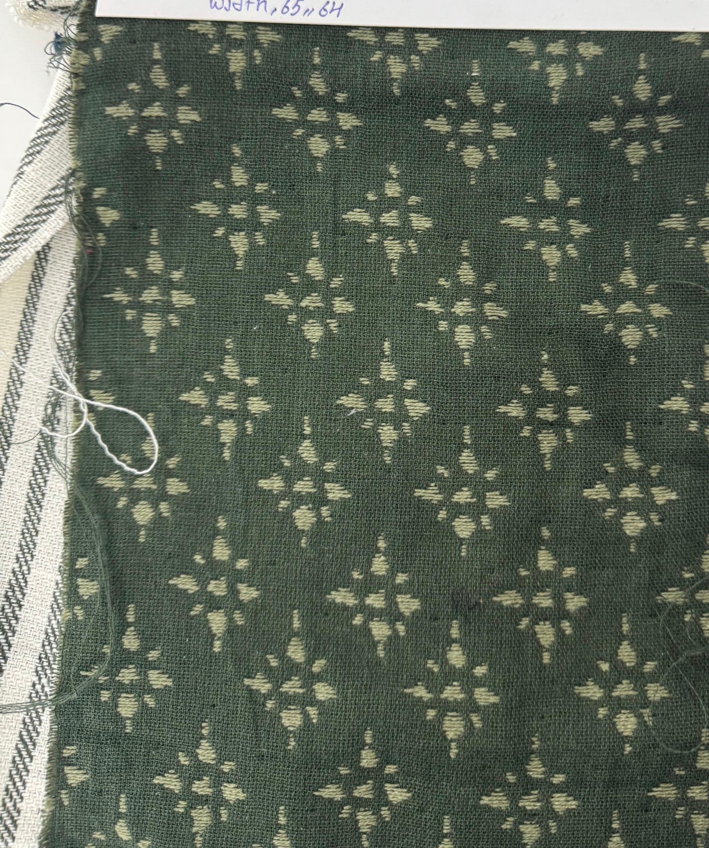 Buy Cotton Heavy Jacquard Dark Green Base Neon Work Fabric