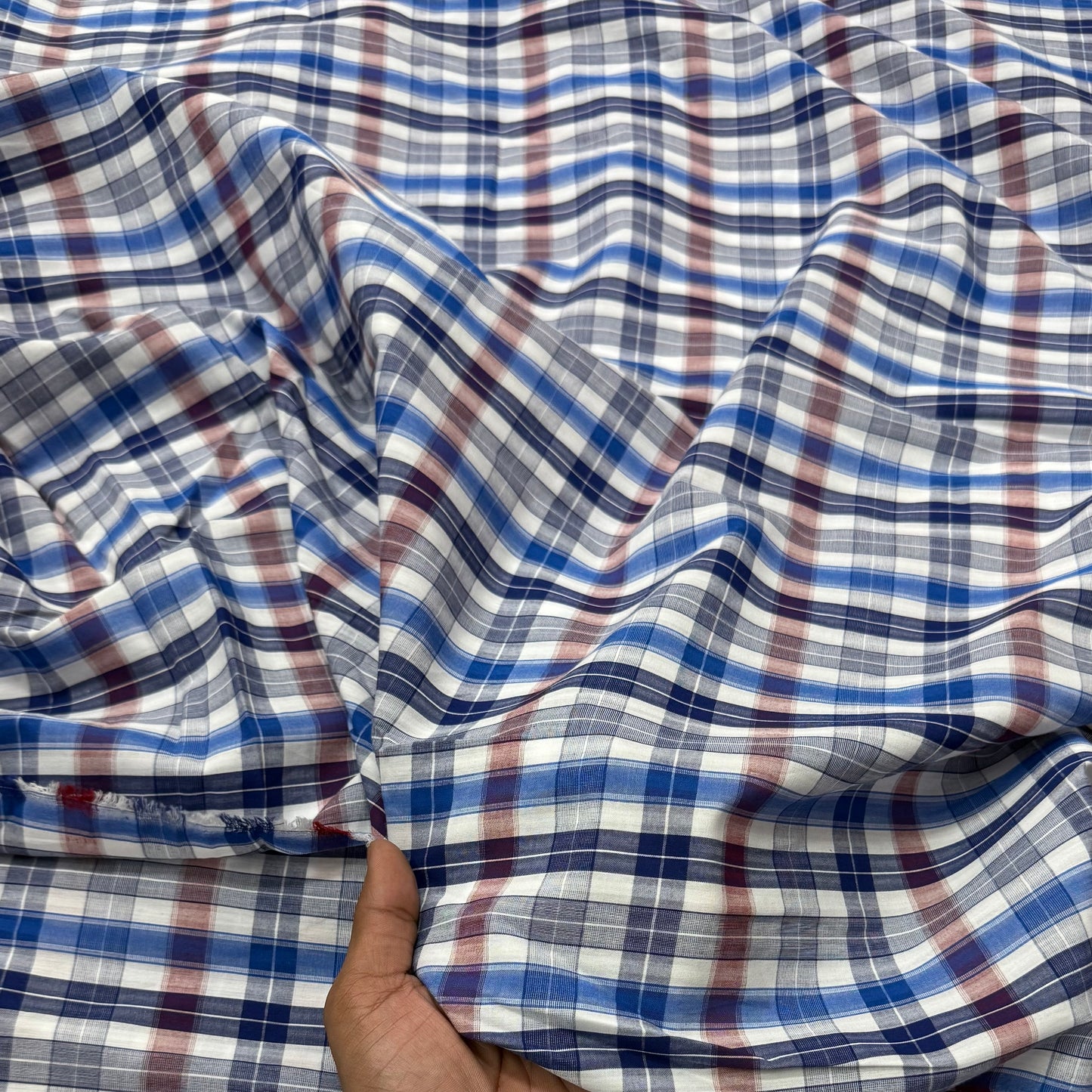 Buy Cotton Multi Colour Check Yarn Dyed Fabric