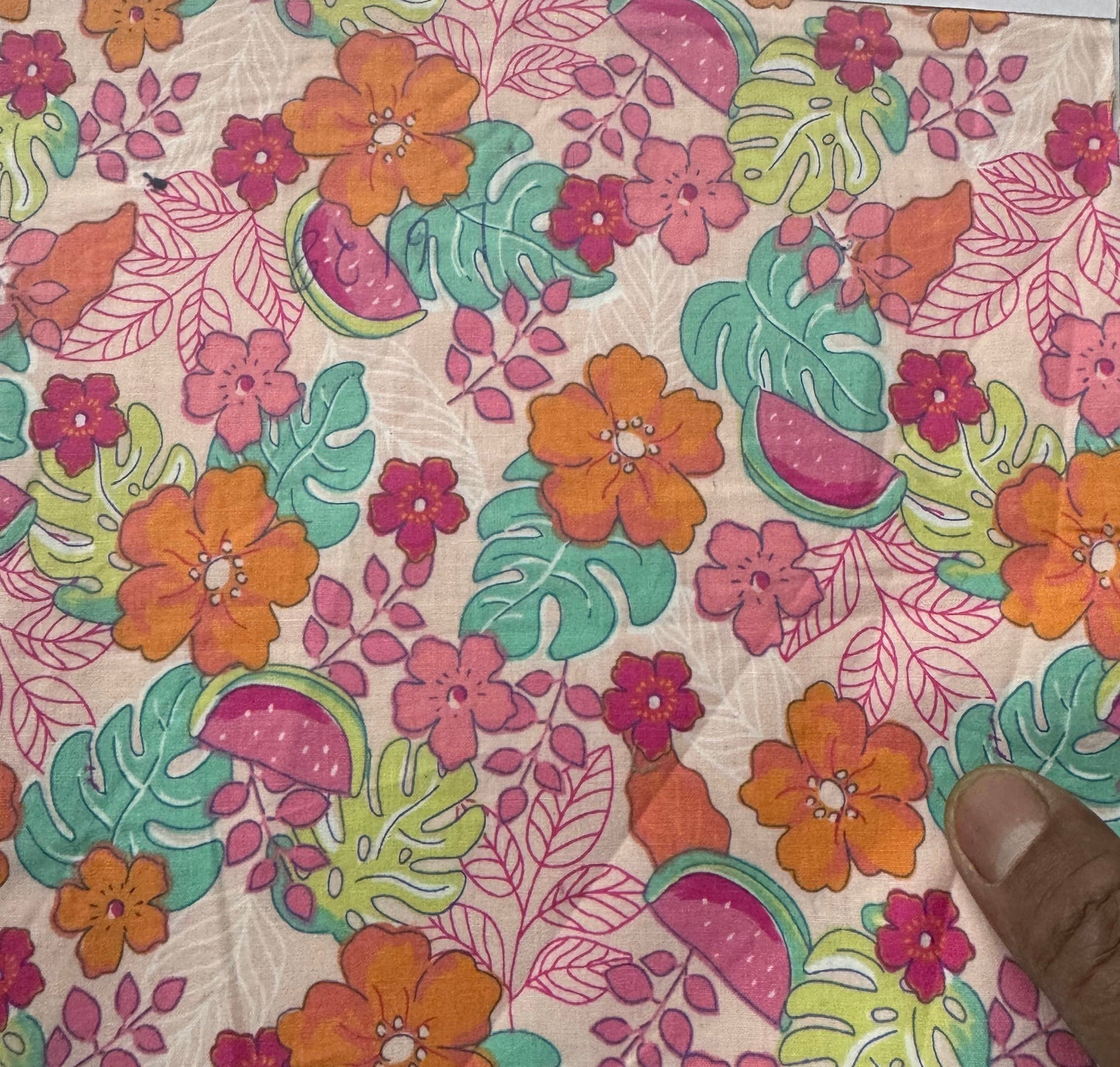 Buy Cotton Poplin Multi Nursery Printed Fabric