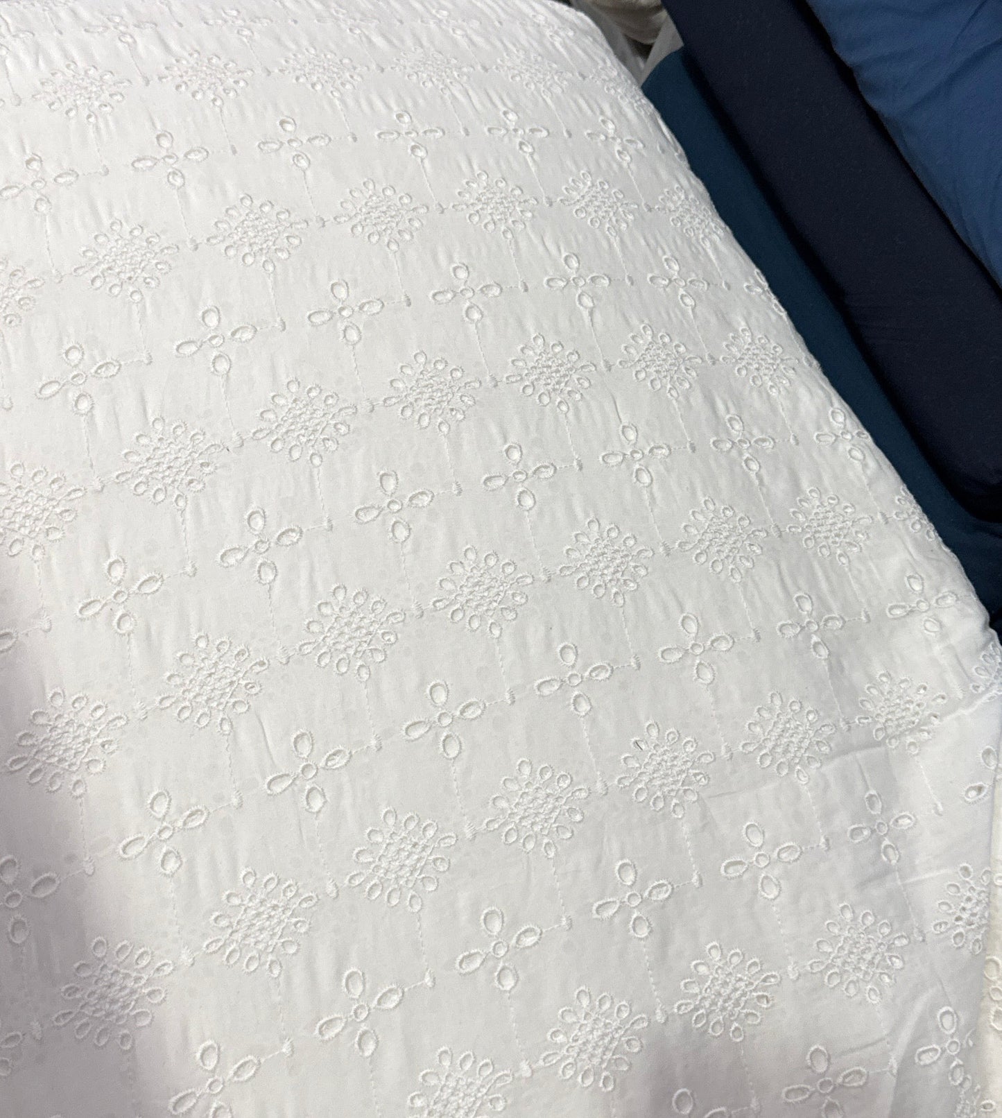 Buy Cotton Hakoba Heavy Dual Design Cutwork Fabric