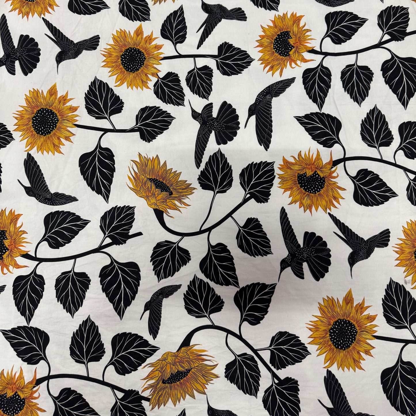Buy Premium Collection HL Poplin Bold Sunflower Printed Fabric