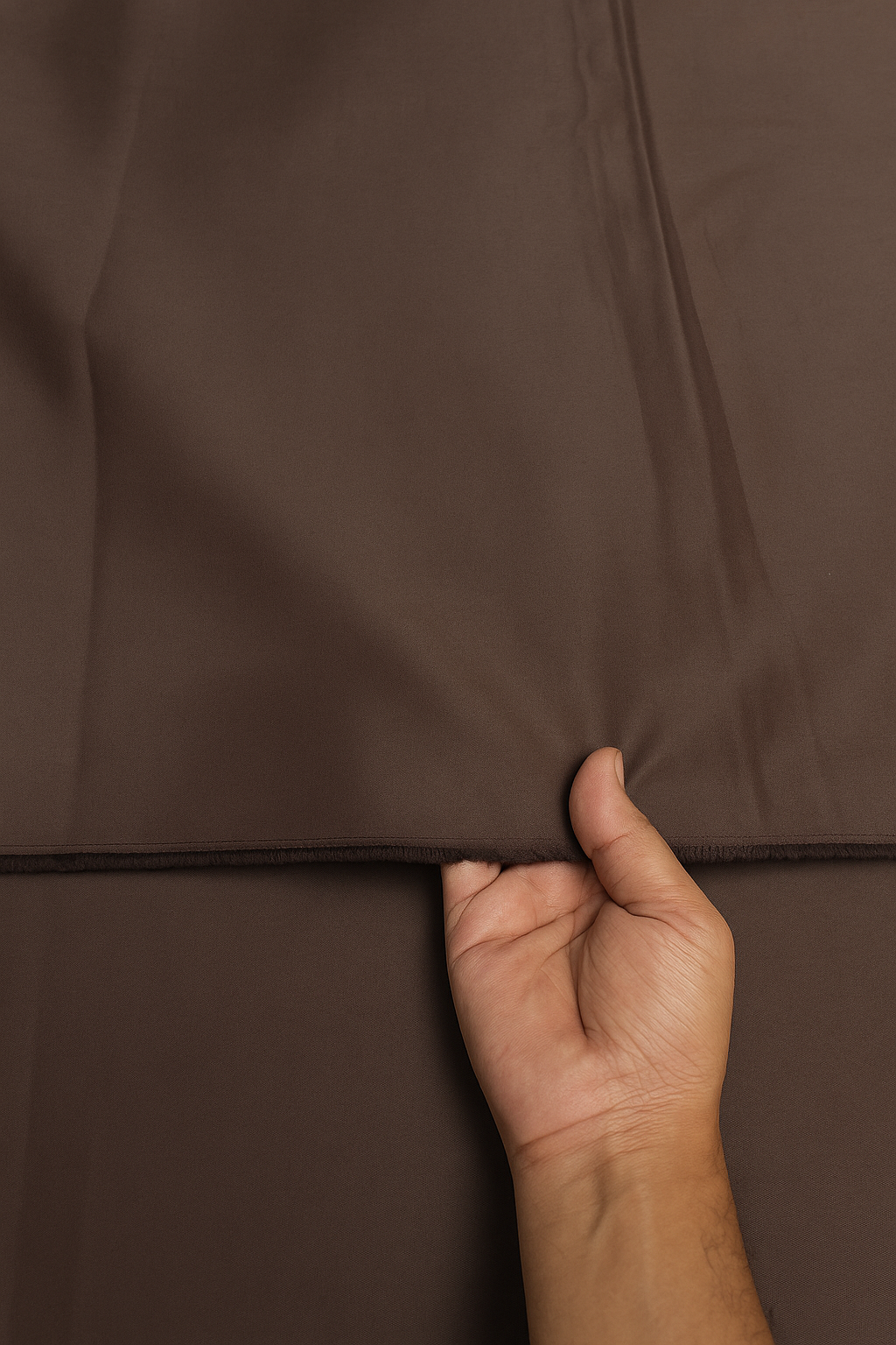 Buy 50s Poplin Bistre Brown Solid Fabric