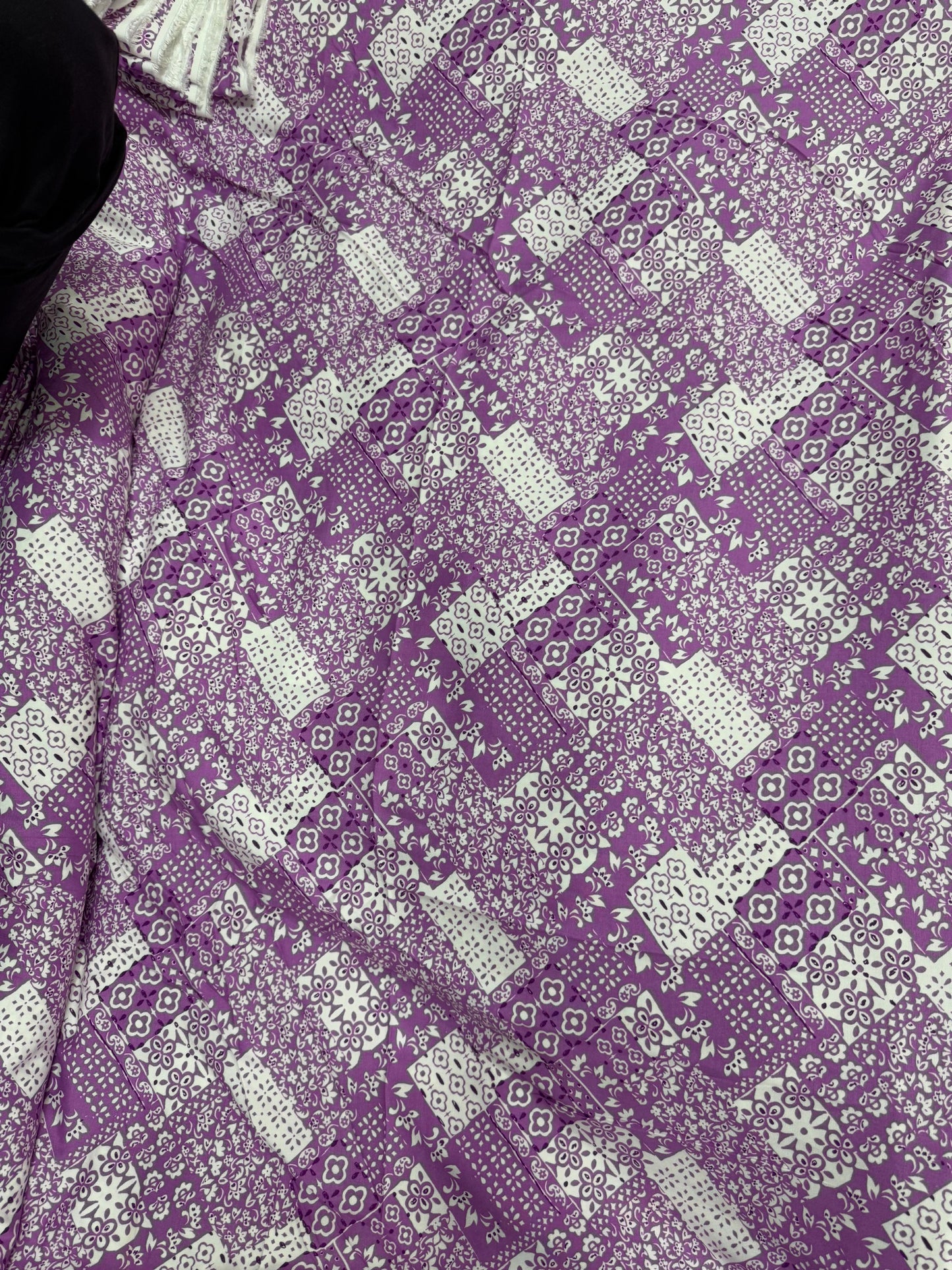 Buy Cotton Viscose Purple EthnoBlend Drapescape Fabric