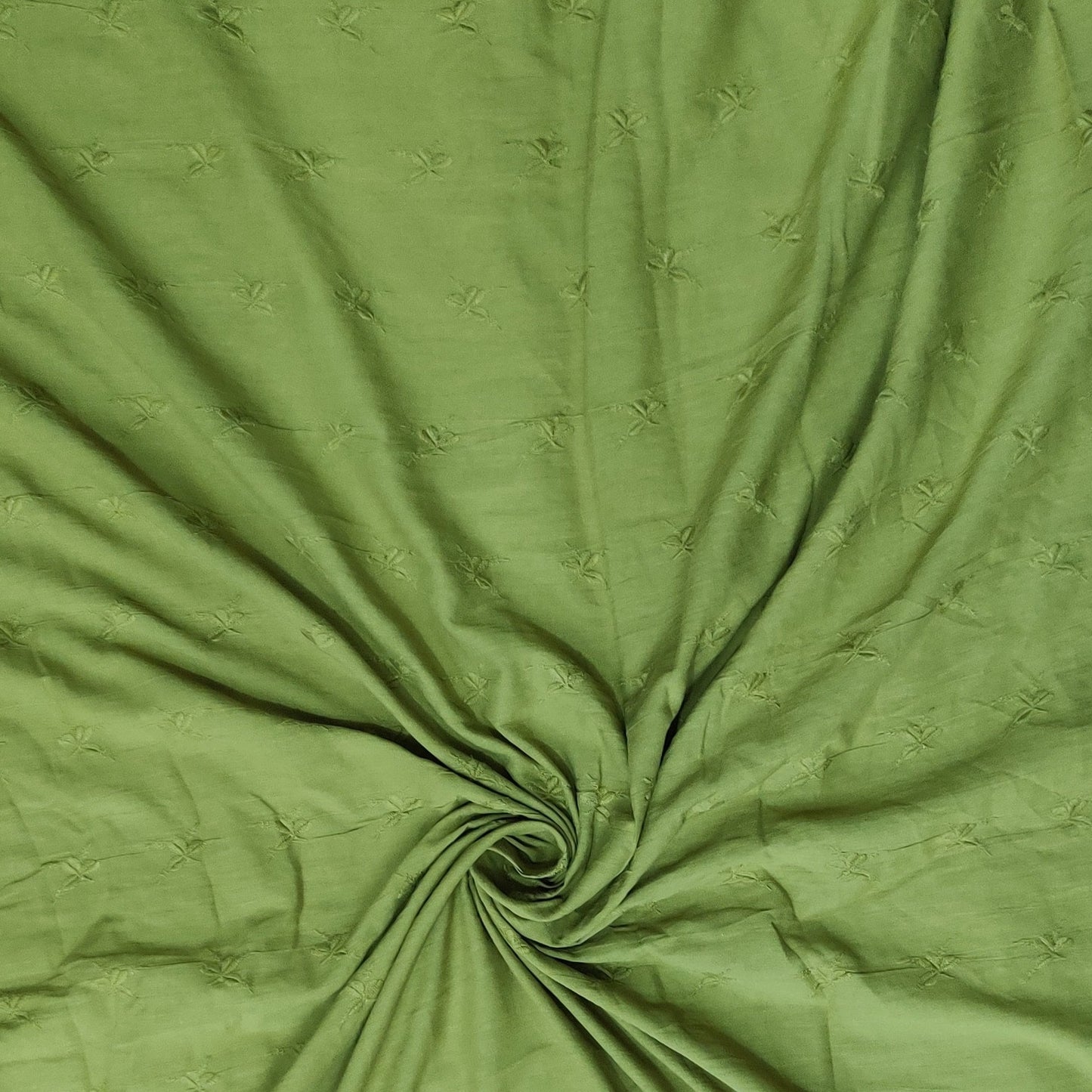 Buy Muslin Hakoba Butterfly Olive Embroidery