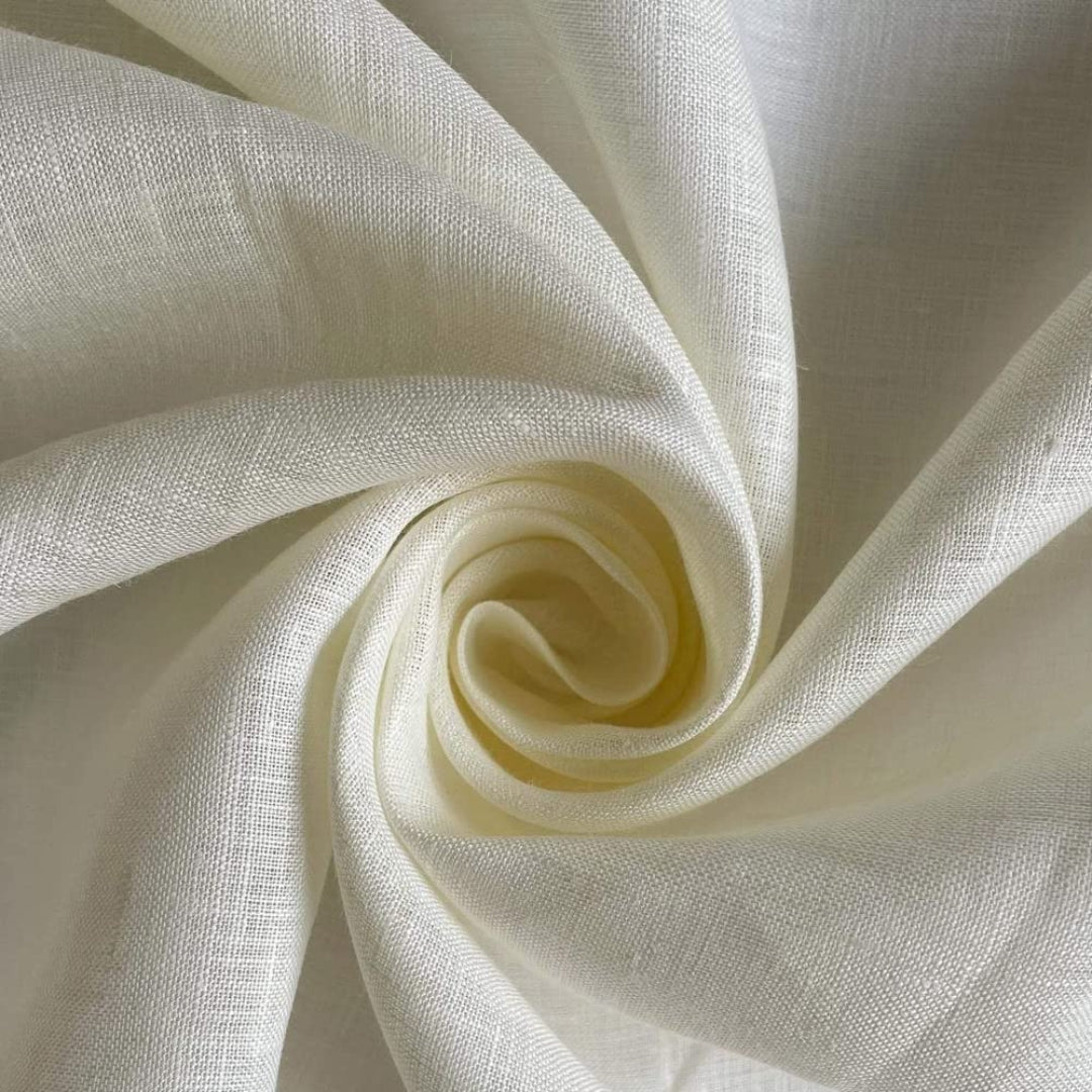 Buy Lab Certified Pure Linen Solid Beige Fabric