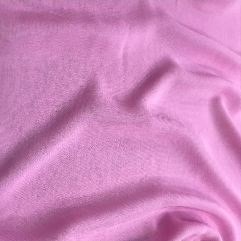 Georgette Solid Pink Fabric (52inch Width)