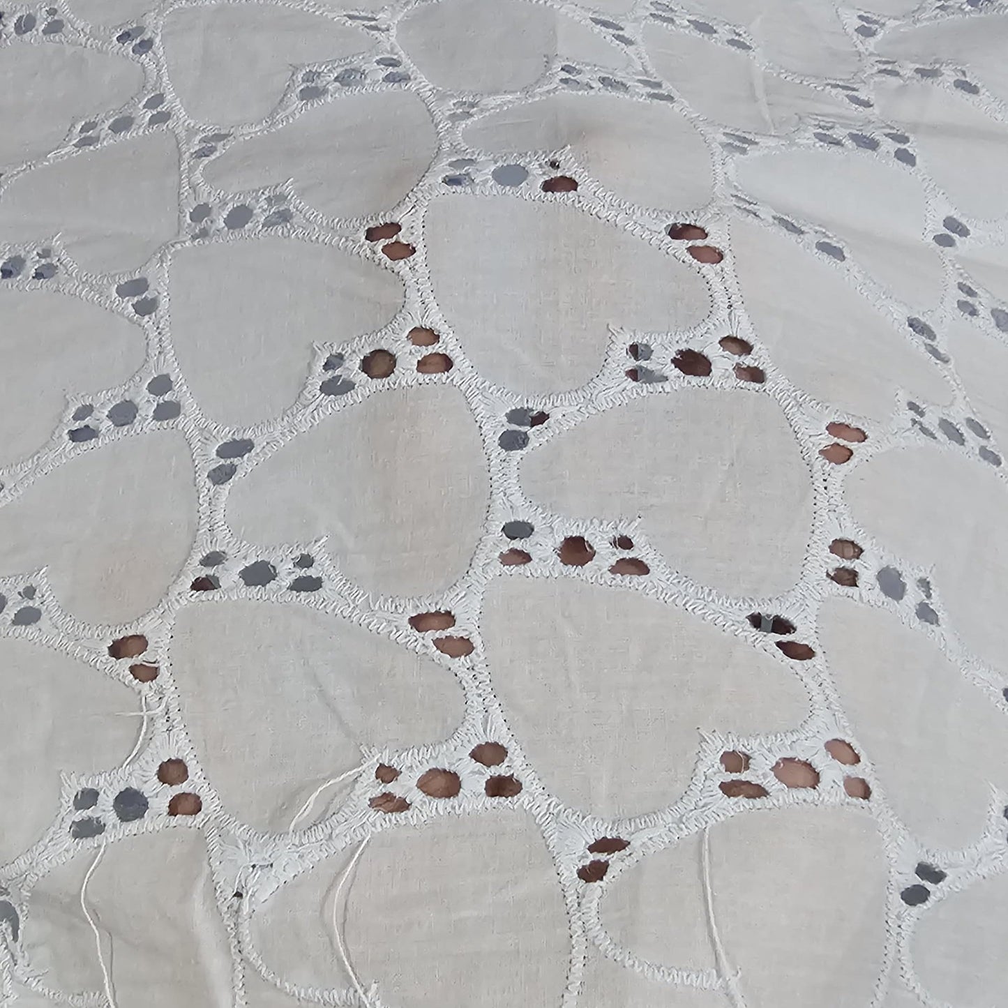 Hakoba Powder Blue Heart Pattern Fabric