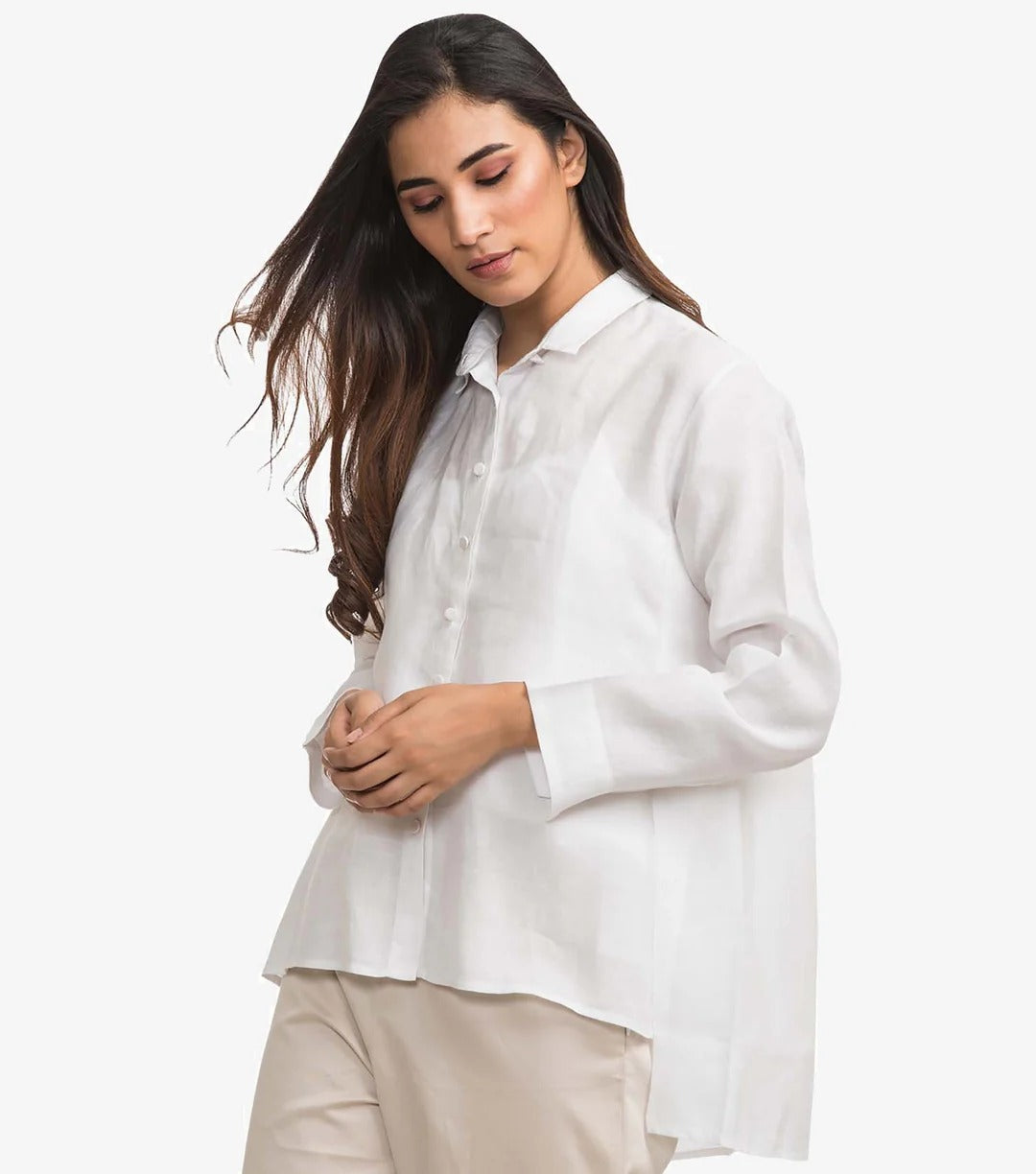 Buy Lab Certified Pure Linen Solid White Fabric