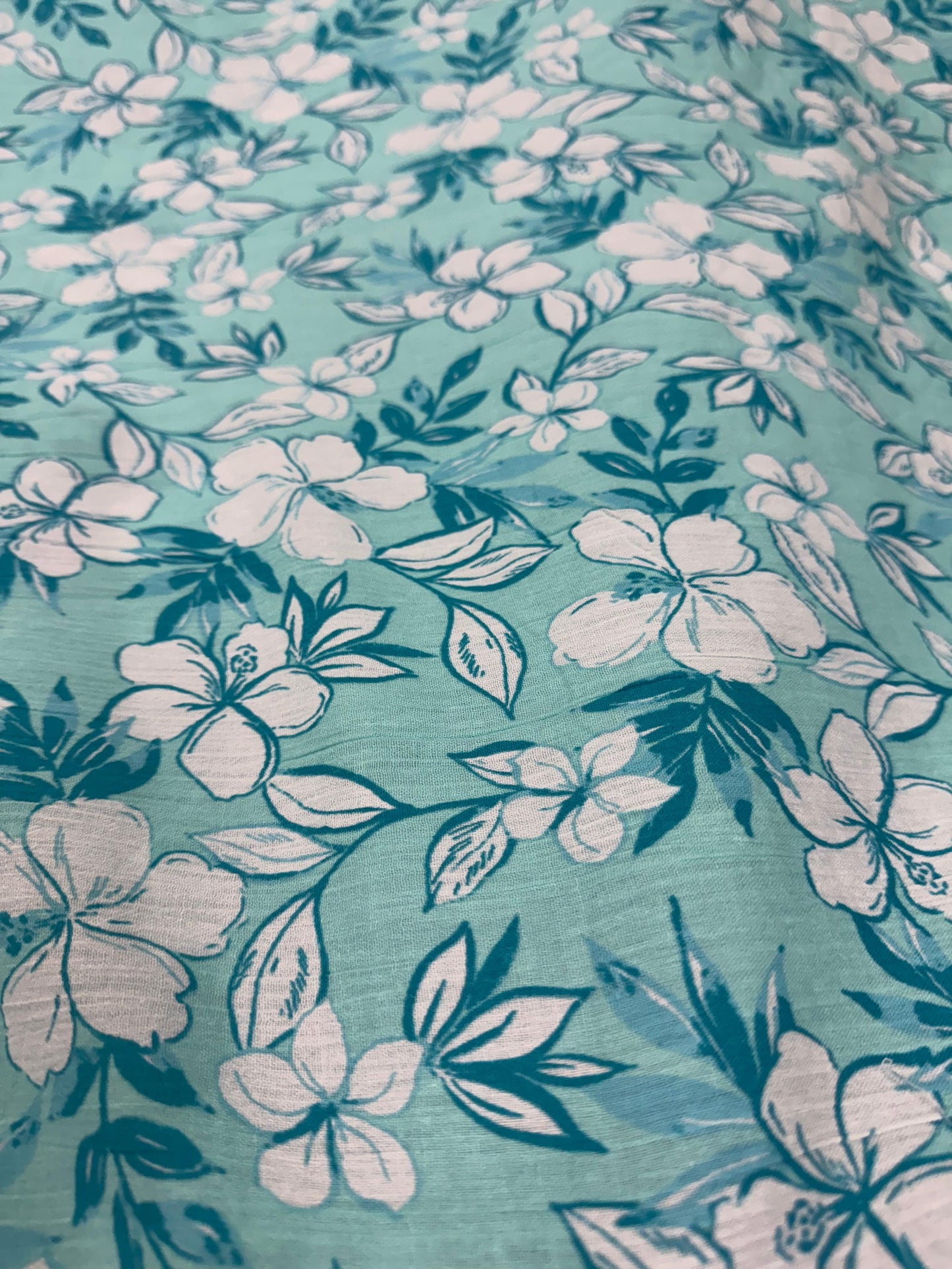 Buy Crinkled Crepe Botanic Breeze Printed Fabric