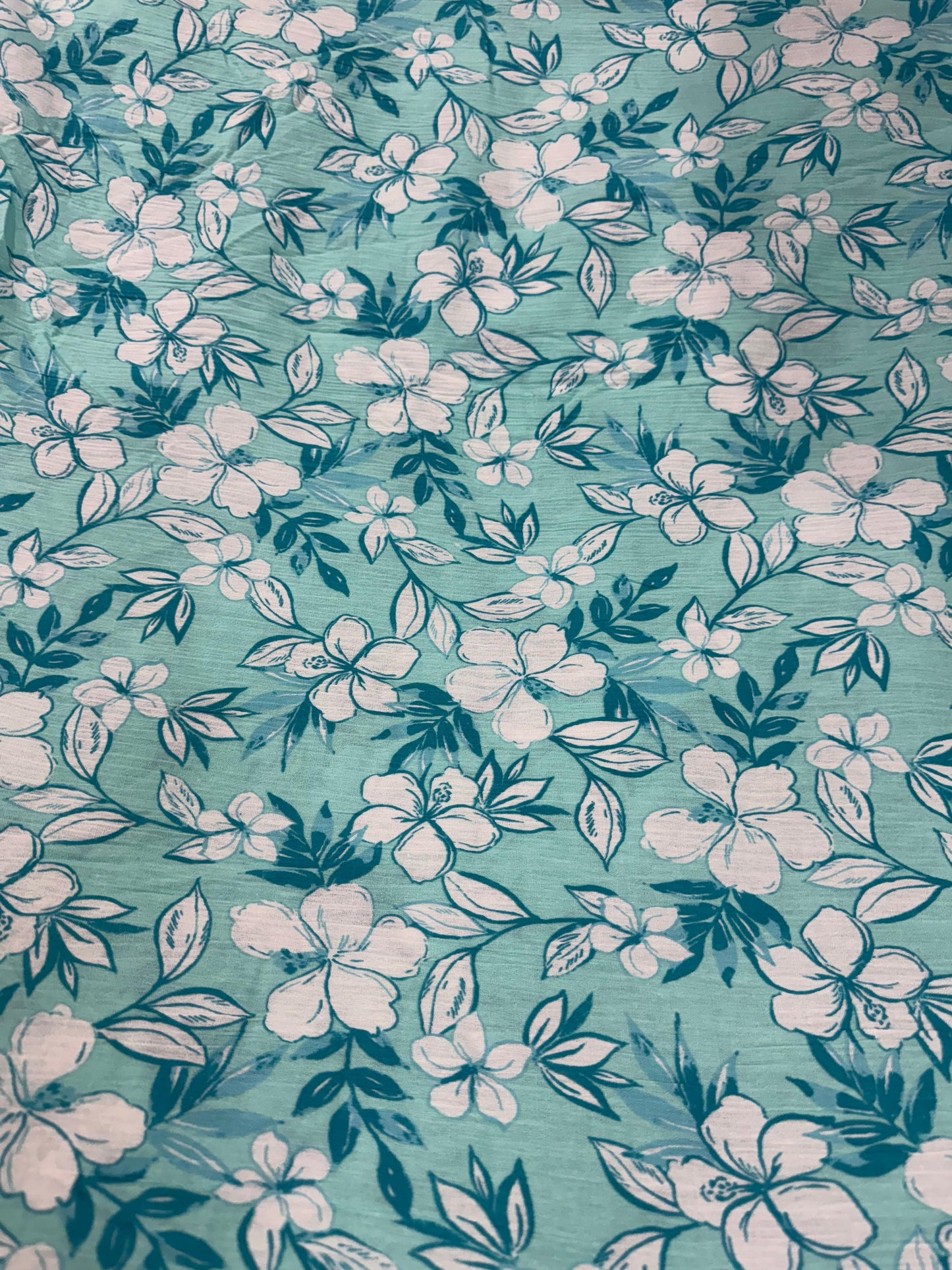Buy Crinkled Crepe Botanic Breeze Printed Fabric