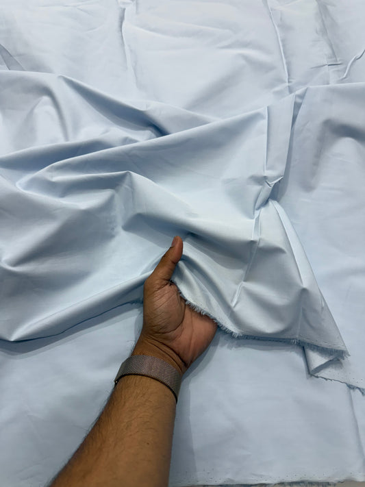 Buy Poplin Solid Fabric Powder Blue