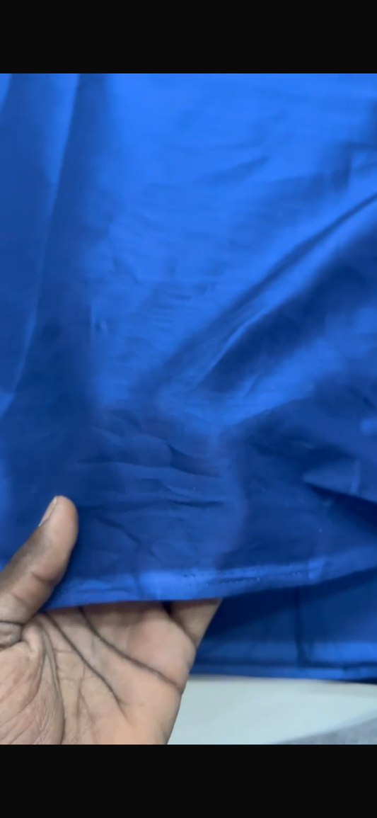 Buy Mul Cotton Royal Blue Fabric
