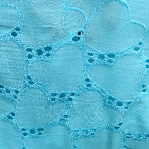 Buy Cotton Hakoba Sky Blue Heart Pattern