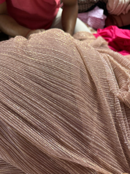 Buy Plisse Lycra Shimmer Coated Fabric