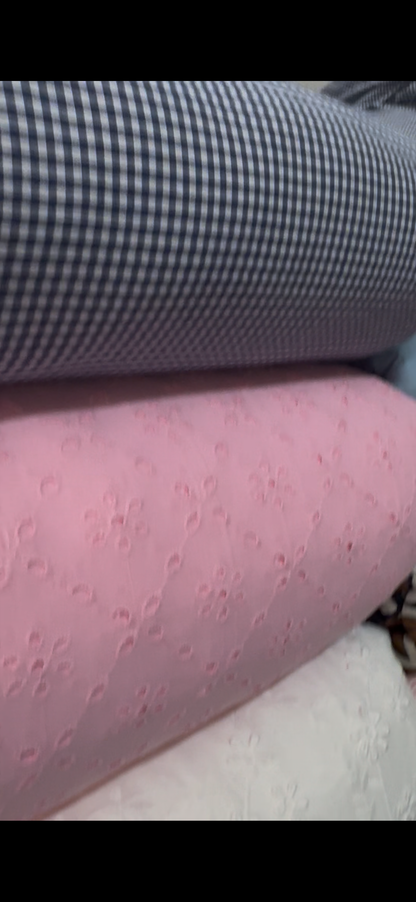 Buy Cotton Hakoba Baby Pink Diamond Floral Fabric