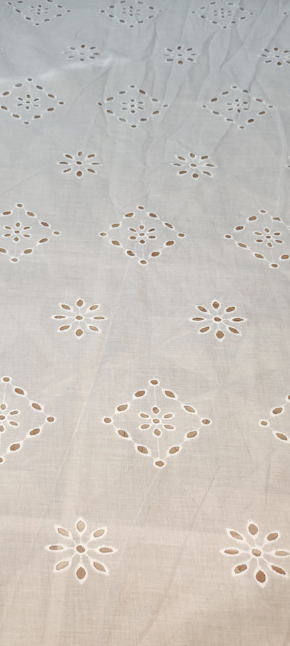 Buy Cotton White Hakoba Square Phool