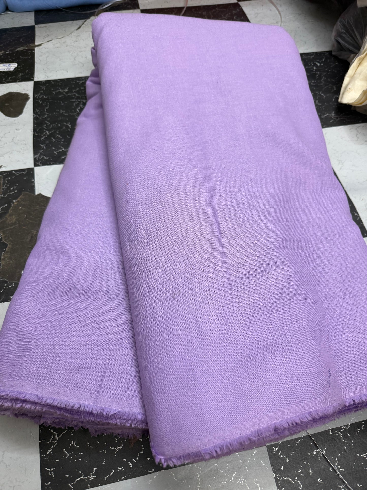 Buy Pure Linen Solid Lilac Fabric