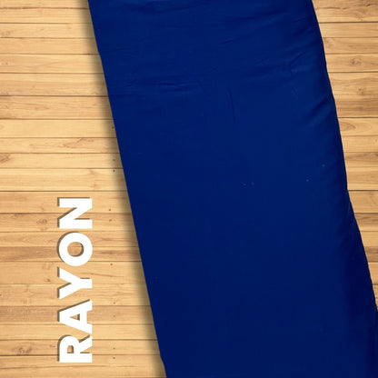 Buy Dark Blue Plain Rayon Fabric