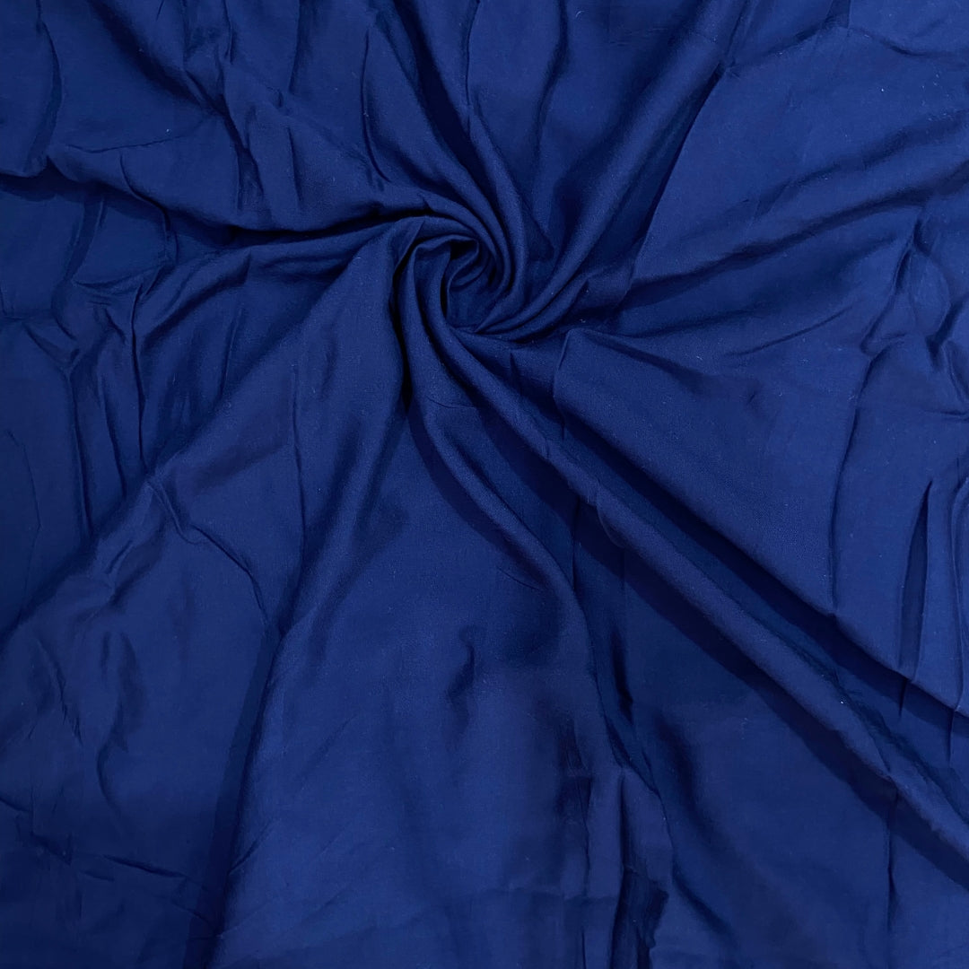 Buy Dark Blue Plain Rayon Fabric