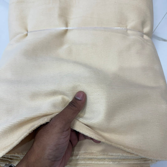 Buy Corduroy Solid Ivory 10 Wale Fabric