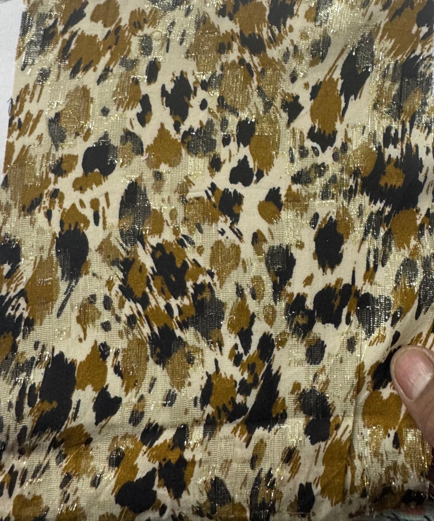 Buy Viscose Lurex Cheetah Printed Fabric