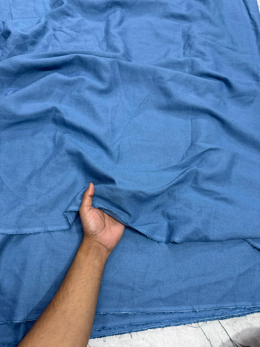 Buy Cotton Linen Aqua Blue Fabric