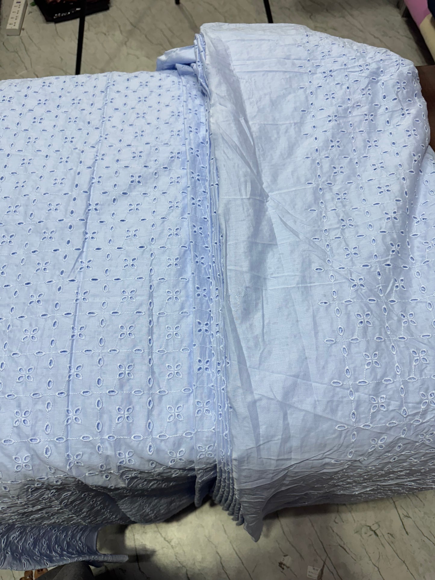 Buy Cotton Hakoba Square Four Flower Fabric