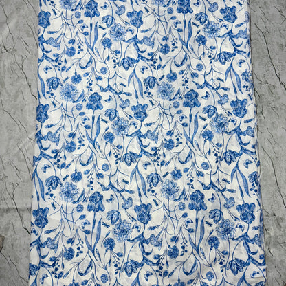 Buy Cambric Indigo False Printed Fabric