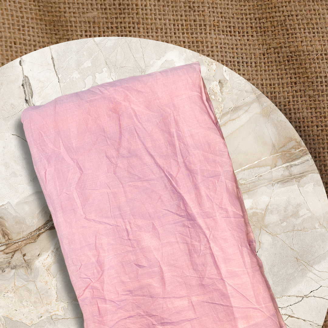 Buy Pure Pink Linen Rammy Fabric