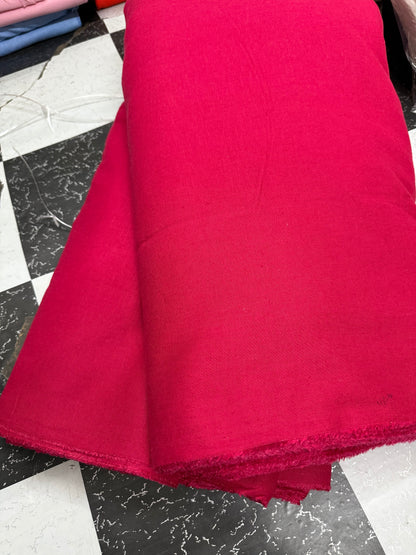 Buy Pure Linen Solid Deep Pink Fabric
