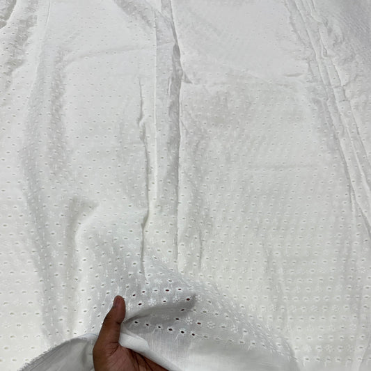 Buy Linen White Hakoba Flowery Cutwork