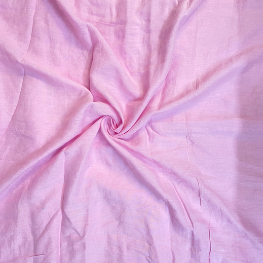 Buy Pure Pink Linen Rammy Fabric