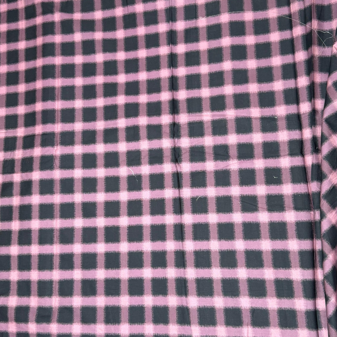 Buy Poplin Purple Graphic Check Printed Fabric