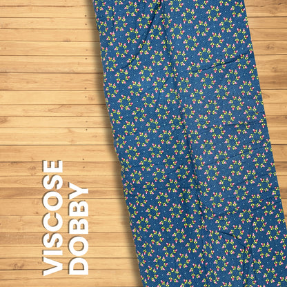 Buy Viscose Dobby Small Circle Floral Printed