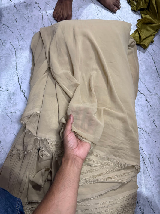 Fox Georgette Solid Pastle Nude Fabric