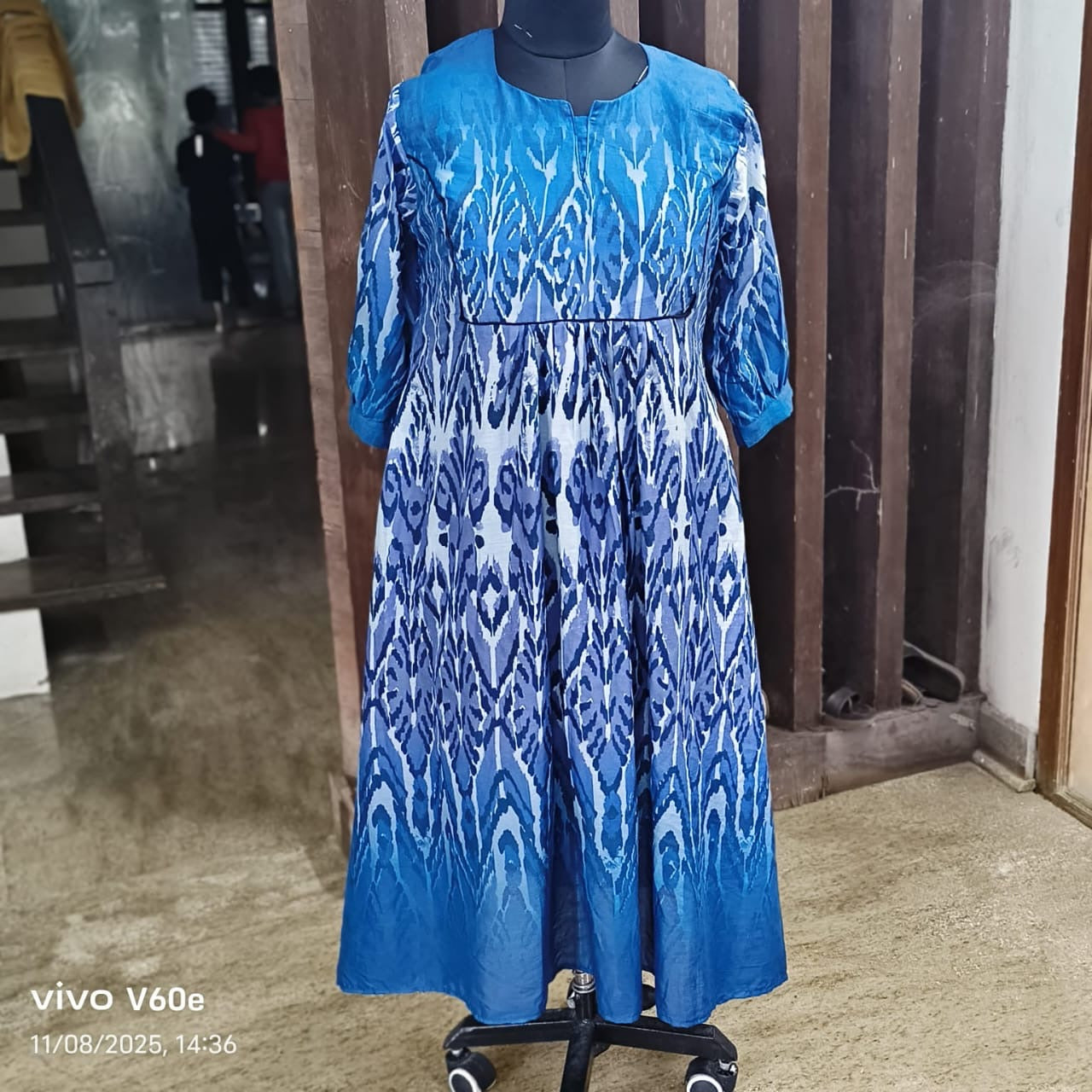 Buy Mul Cotton Ombre Ikkat Fabric