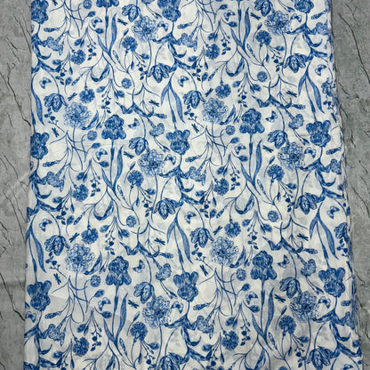 Buy Cambric Indigo False Printed Fabric