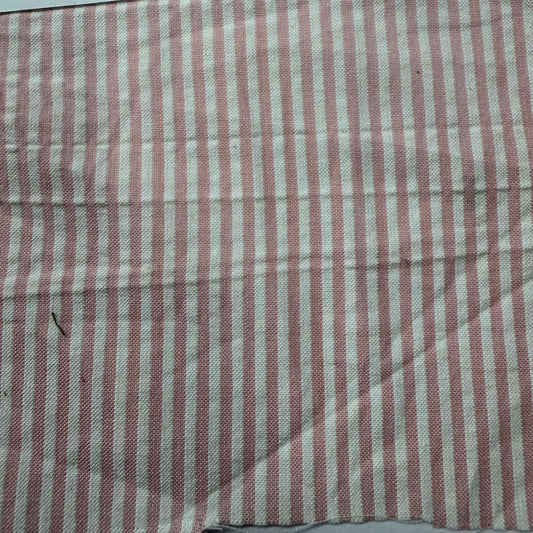 Buy Premium Cotton Seersucker Pink White Stripes Fabric