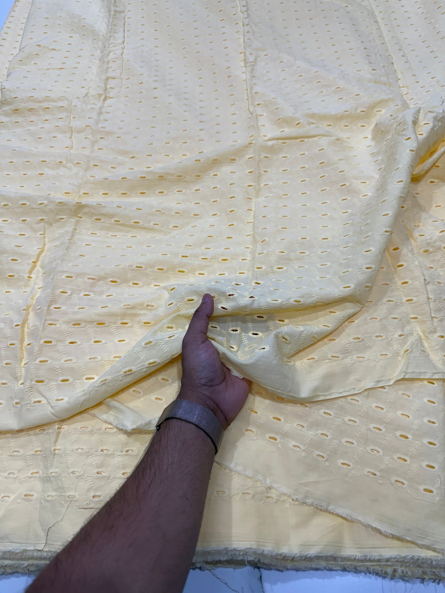 Buy Cotton Hakoba Soothing Yellow Circle Traditional