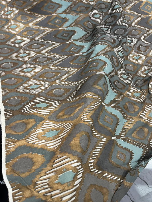 Buy Canvas Ikkat Printed Fabric
