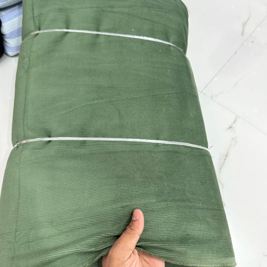 Buy Corduroy Solid Olive Green 10 Wale Fabric