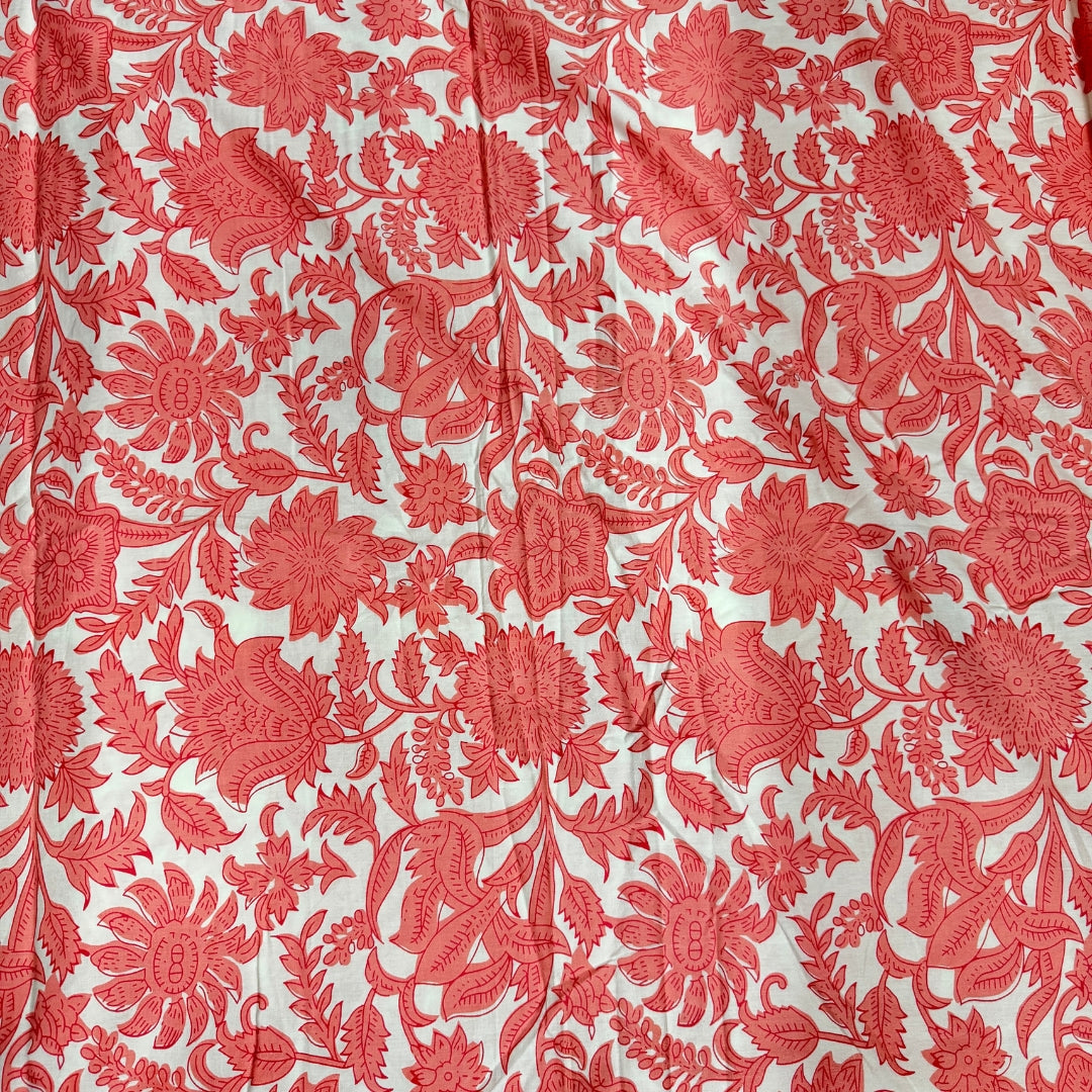 Buy Poplin Red Block Print – Maa Ambay Fabrics